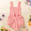 Baby Boys Girls 1st Birthday Romper Baby First Birthday Outfit Boy Solid Color Jumpsuit Cake Smash Outfit (Pink), 12-18 Months