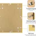 YESKAY 24x30 Picture Frame 3 Pack - Gold Poster Frame Display Pictures 18x24 with Mat or 24 x 30 Without Mat for Wall Hanging Horizontal and Vertical