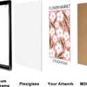 32x40 Poster Frames, 1Pcs, Plexiglass,Black Aluminum Snap Frame