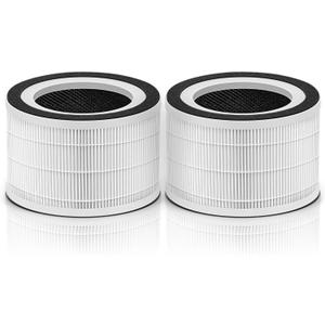 2-Pack Fillo Air Purifier Filter Replacement Compatible with A-floia Air Purifier Halo/Allo Match ASIN: B088FHCS83/B07JG1R2GB/B09M799DT4/B07WR2CT7V, 3-IN-1 Filtration Air Cleaner