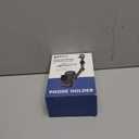 Rear View Mirror Phone Holder, Premium Aluminum Alloy Mount with Multi-Angle Adjustment, Rearview Mirror Phone Holder Mount For Car & Truck, Universal Accessories Compatible with All Cell Phone (One-Touch Auto Clamp Carbon Black)