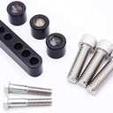 Floorboard 3/4'' Extension Kit Driver Footrest Outward Spacer Compatible with Harley Davidson Touring Road King Road Glide Street Glide FLH FLT 1983-2008