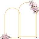 2 Pack Metal Arch Backdrop Stand (7.2FT/6FT), Backdrop Arch Stand, Decoration Wedding Arch Stand, Gold Balloon Arch Stand for Party Backdrop