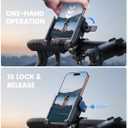 Lamicall Motorcycle Bike Phone Mount - [No Block Camera] [1s Lock] Bike Cell Phone Holder Clamp, Bicycle Scooter Handlebar Clip, Gifts for iPhone 17 16 15 14 Pro Max, Galaxy S25 Ultra, 4.7-7" Phones