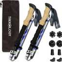 Trekology Trek-Z Collapsible Hiking & Trekking Poles - Balance Support for Seniors, Women, and Men, 2pc Per Set (100-120cm for Height: 411" to 5'10")