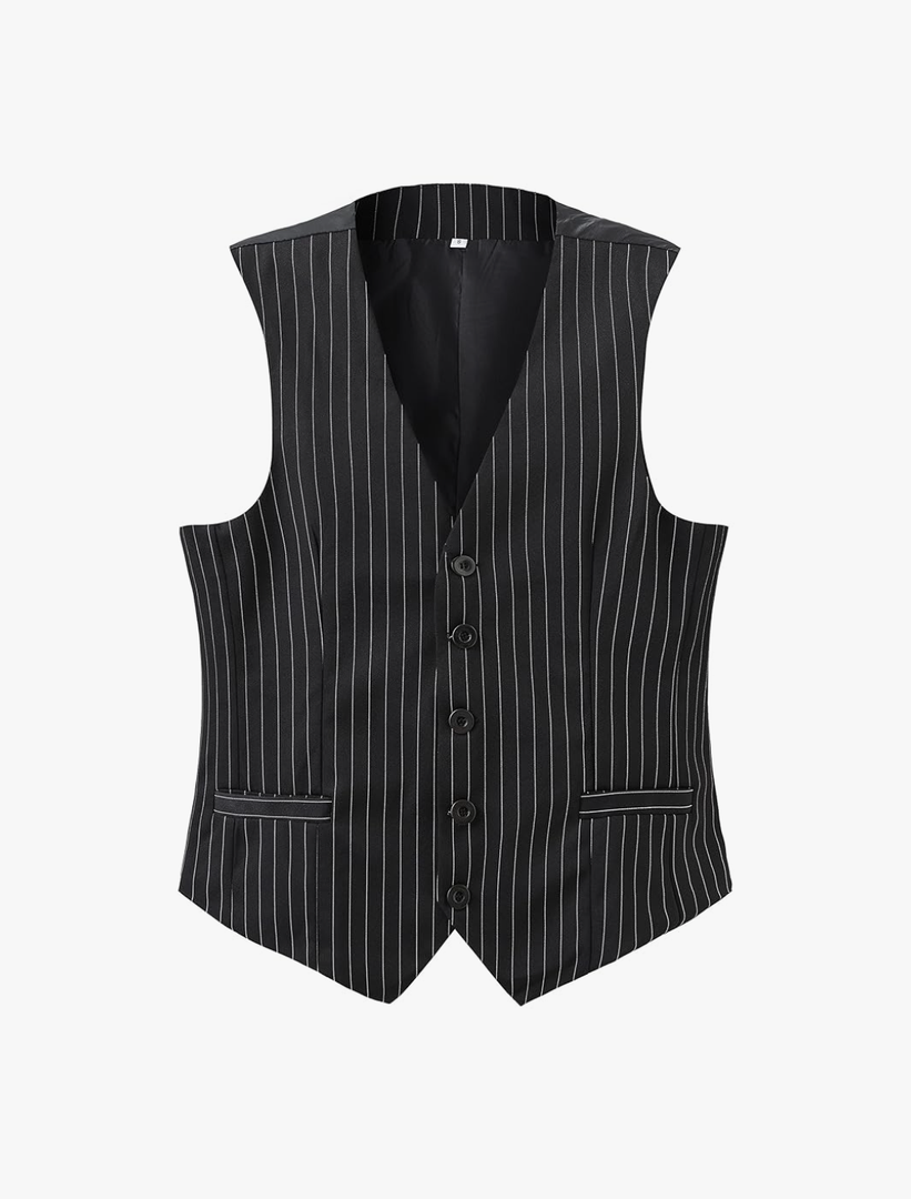 Mens Suit Vest 1920s Mens Vest Slim Fit Formal Business Gangster Waistcoat XL