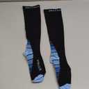 Physix Gear Compression Socks 20-30 mmHg - Men & Women - Running, Nurses, Shin Splints, Flight, Travel (Black/Blue)