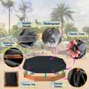 Octagonal Sandbox Cover, Windproof and Dustproof with Adjustable Hook and Loop for Stabilization, 420D Waterproof Oxford Fabric, Protect Outdoor Garden Kids Sandbox Sand and Toys (Black, 84"X78"X9"