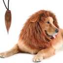 CPPSLEE Lion Mane for Dog Costumes, Realistic Wig for Medium to Large Sized Dogs, Halloween Costumes (Dark Brown)