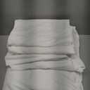 Horbaunal 5 Pcs White Ruffle Duvet Cover Queen Size Soft Microfiber Shabby Chic Ruffled Duvet Cover Set, Vintage French Country Ruffle Bedding Set with Zipper Closure & Corner Ties, 90" x 90"