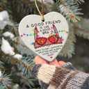 Friend Christmas Ornaments - 2026 Ceramic Ornament for Xmas Tree Decorations, Naughty Christmas Ornaments for Friends, Bestie Gifts for Women, BFF, Soul Sister, Work Bestie