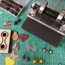 Leather Cutting Machine 1.8 Ton, Portable Manual Press Die Cutter Dual Guide Shafts Die Cut Machine with 39-Piece Professional Hole Punch Kit for Leather, Fabric, Plastic & More — DIY Craft Essential