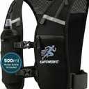 Running Hydration Vest with 500ml Soft Bottle Lightweight Running Pack for Men & Women, Breathable Mesh, Reflective, 6 Pockets