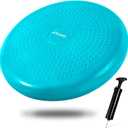 Trideer Wobble Cushion Core Balance Disc, Flexible Seating for Classroom Elementary, Wiggle Seat for Sensory Kids, Balance Pad with Inflation Pump (34CM Turquoise)