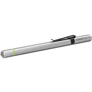 COAST A9R 54 Lumen Rechargeable Inspection Beam LED Penlight with Flex Charge and Charging Cap, Silver (Black)