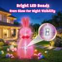 2 x 6 FT Easter Inflatables Outdoor Decorations Blow Up Yard Bunny Spring Outside Inflatable Rabbit with Led Lights (Pink-Rabbit)