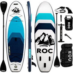 Roc Inflatable Stand Up Paddle Boards 10 ft 6 in with Premium SUP Paddle Board Accessories, Wide Stable Design, Non-Slip Comfort Deck for Youth & Adults