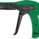 42711 Zip Tie Gun/Cable Tie Install Tool, Adjustable Tension with Built-In Cutter, for Nylon Ties up to 1/4- Green