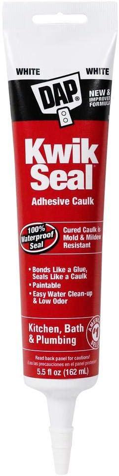 Dap 18001 Kwik-Seal All-Purpose Caulk, 5.5-Ounce, White