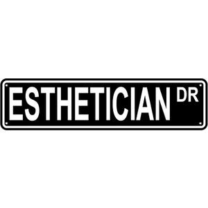 Vintage Tin Sign Esthetician DR Sign Street Sign Retro Metal Sign for Home Bar Coffee Garden Indoor Ourdoor Decor 4"×16"