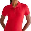 AEROPOSTALE Women's Aero Uniform Polo Short Sleeve (Red, XXL)