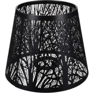 Operitacx Tree Shadow Lampshade, Hollow-out Tree Shadow Light, Carved Forest Tree Shaped E27 Mini Lamp Shade for Table Lamps and Floor Light, Black Lamp Shade, 7.5 * 7.5 * 6.1in Operitacx Tree Shadow Lampshade, Hollow-out Tree Shadow Light, Carved Forest Tree Shaped E27 Mini Lamp Shade for Table Lamps and Floor Light, Black Lamp Shade, 7.5 * 7.5 * 6.1in