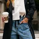 Jean Shorts Womens Drawstring Low Waist Wide Leg Denim Shorts Y2k Summer Jorts with Pockets (Blue, S)