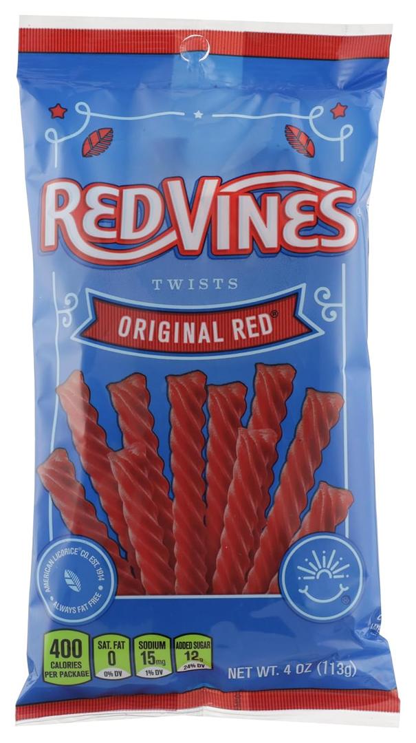 American Licorice Company Redvines Licorice (4oz) Pack of 24 EXP: 03-22-27