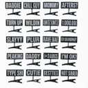 50PC WORDS Word Clips for Hair Word Sprout Pack Black White Funny TikTok Sprouts Trendy Phrases Slang Rave Plur Festival EDM Concert Cute Small Hairpins Headwear Hair Accessories