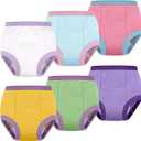 BIG ELEPHANT Potty Training Underwear, 100% Cotton Absorbent Unisex Toddler Pee Pants for Boys & Girls, 5-6Y