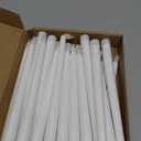 Treela 24 Pcs Flameless Taper Candles Battery Operated Bulk Fake 11 Inch Candles Light LED Candlesticks Flickering Tapered for Wedding Halloween Christmas Decoration(White,Basic)