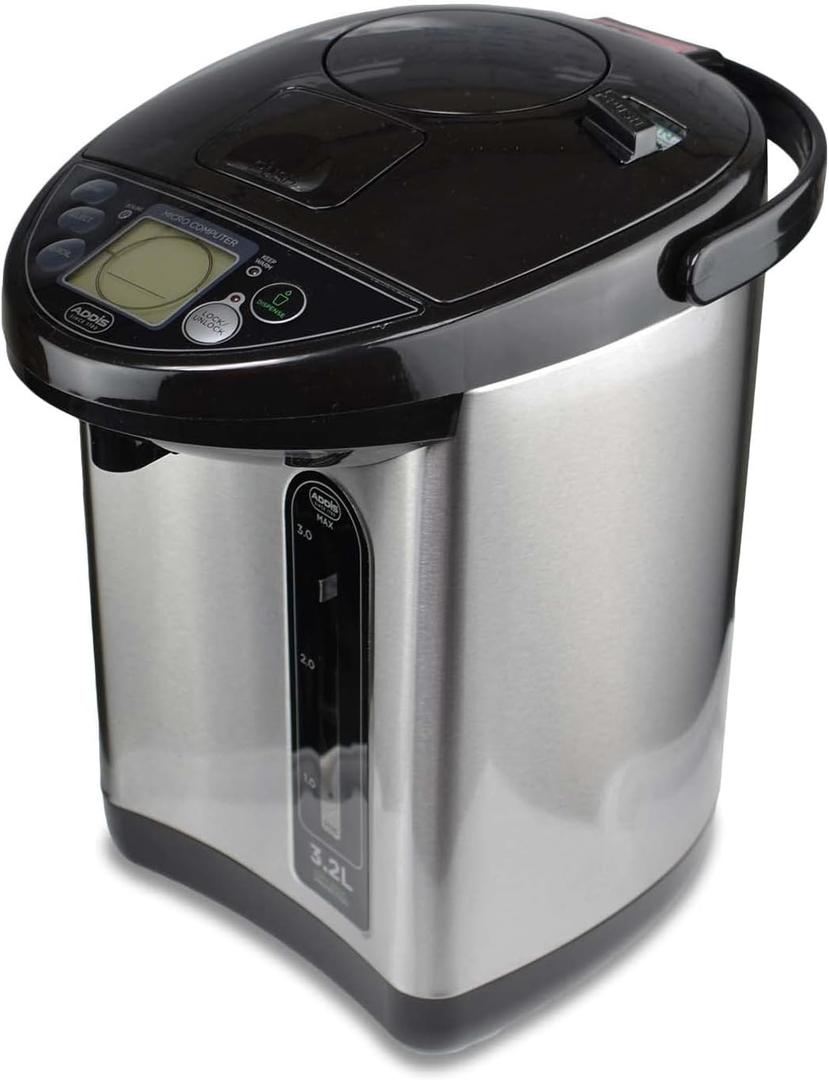 Addis Thermo Pot Instant Thermal Hot Water Boiler Dispenser, 3.2 Litre, Stainless Steel/Black (516521)