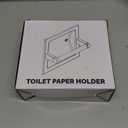 Brushed Nickel Recessed Toilet Paper Holder, Contemporary Hotel Style Pivoting in Wall Toilet Paper Holder - Recessed Toilet Tissue Holder, Regular Roll