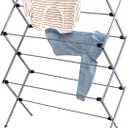 Honey-Can-Do Collapsible Laundry Drying Rack, Sturdy Steel, Foldable & Portable Clothes Drying Rack, Space-Saving Design, Indoor & Outdoor Drying, Ideal for Laundry Room 50lb Capacity, Silver