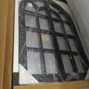 Arched Window Mirrors for Wall, Wooden Rustic Farmhouse Mirror for Wall Decor 24 x 36in Black, Decorative Wall Mirror Arch for Living Room, Bedroom, Bathroom, Fireplace, Farmhouse