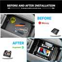 EDBETOS Grand Highlander Center Console Organizer Compatible with 2024 2025 2026 Toyota Grand Highlander Accessories, Armrest Secondary Storage Box Insert Tray Coin Container, Easy to Take and Place