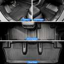 Floor Mats for 2024 2025 2026 Lexus TX, Cargo Mat with Backrest Mat All Weather TPE Waterproof Door Sill Protector for Lexus TX350 TX500h TX550h+ Accessories