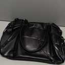 WINSASI Women's Large Tote Bag City Tote Bag Fall Purse with Zipper Women Vegan Leather Hobo Handbags with Adjustable Strap (Black)