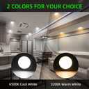 RV Light Interior 12V, 4.5Inch RV Ceiling Dome Light, RV LED Puck Light with ON/Off Switch, 500LM Camper Lights Fixture for RV Boat Camper Trailer (3200K Warm White, 2PCS)
