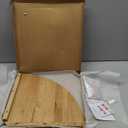 Corner Shelf, Solid Oak Wood Floating Corner Shelves Wall Mount Round End with Wire Hole for Small Plant Photo Frame for Bedroom Kitchen, Living Room (13.78in)