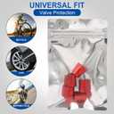 10 x Red Anodized Aluminum Tire Valve Stem Caps with Plastic Inner Sleeve, Corrosion Resistant. Universal Valve Caps for Cars, Trucks, Motorcycles, Pack of 5