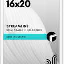 Americanflat 16x20 Picture Frame with Polished Plexiglass - Streamline Collection - Thin Border Picture Frame for Wall Display - Hanging Hardware Included - White