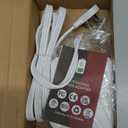 Power Strip Flat Plug with 4 AC Outlets 4 USB Ports (20W), Surge Protector Charging Station with Overload Protection, 6Ft Flat Plug Extension Cord, Fast Charging for Office Dorm Room (White)