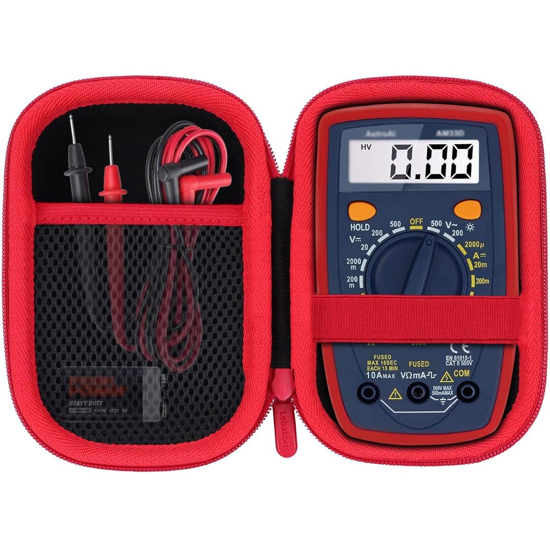 Lebakort Hard Case Compatible with AstroAI Multimeter Tester 2000 Counts Digital Multimeter DC AC Voltmeter Ohm Volt Amp Meter AM33D