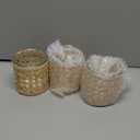 Two's Company Lumingnon Set of 3 Cane Webbing Candleholders/Vases