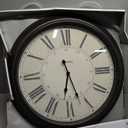 Westclox 32213VBK 24 inch Traditional Wall Clock Battery-Operated Clock for Living Room, Bedroom, Office | Ideal Housewarming Gift (Black)