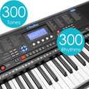 Electric Keyboard Piano 61 Keys, Ohuhu Musical Piano Keyboard with Headphone Jack, USB Port & Teaching Modes for Beginners