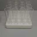 SUREHOME Glass Cylinder Bud Vases for Centerpieces Set of 16 Bud Vase in Bulk 8 in Tall Clear Small Vases W:2.2" Tiny Modern Single Stem Mini Vases for Flowers Wedding Table Party Home Aesthetic Decor