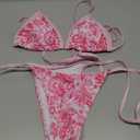 Women's Floral Printed Bathing Suit Halter Paisley Summer Swimsuit Bikinis Set, M