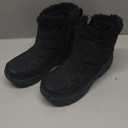 SILENTCARE Men's Warm Snow Boots, Fur Lined Waterproof Winter Shoes, Anti-Slip Lightweight Ankle Boot (9.5, Black)